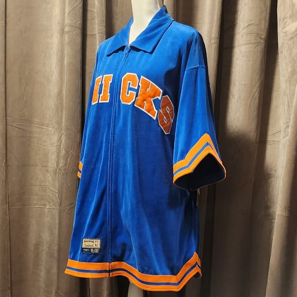 RARE Men's Vintage NBA Knicks Velour Warmup Suit - XXL - Picture 3 of 15